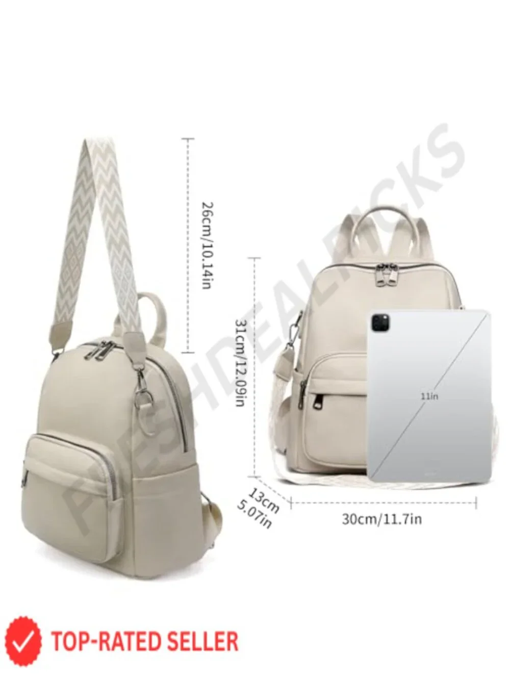 Women's Vegan Leather Mini Backpack Fashion Travel Shoulder Bag